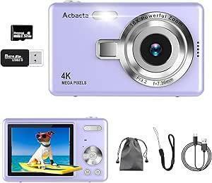 デジカメ 4K動画撮影、5000万画素 SDカード付き AFオートフォーカス