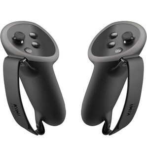 ▲KIWI design Quest 3S/3アクセサリー コントローラーグリップ ナックルストラップ付き シリコンハンドストラッププロテクター