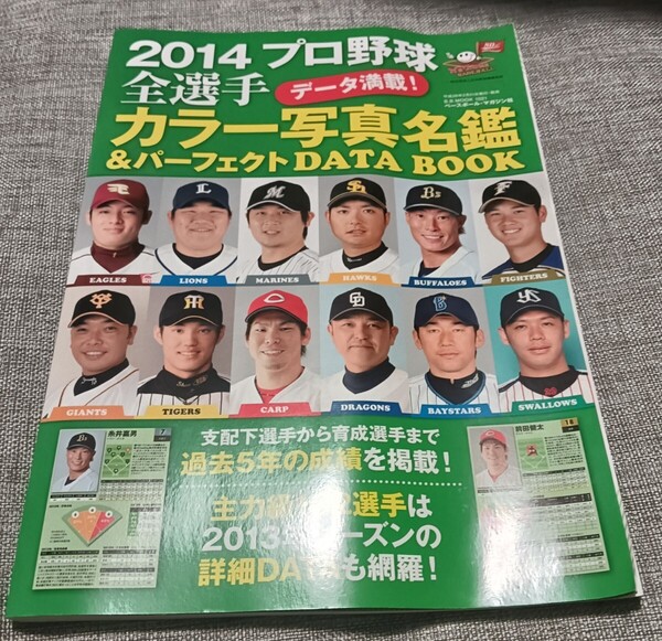 送料無料 プロ野球全選手カラー写真名鑑&パーフェクトDATA BOOK 2014 大谷翔平