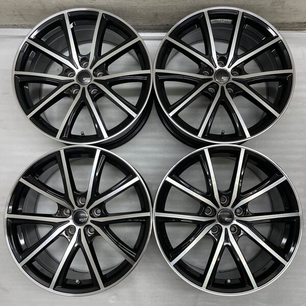 3本 美品☆KRONE☆18インチ 8J+38☆4本SET☆アルファード.ヴェルファイア.ハリアー.エスティマ.クラウン..RAV4.エルグランド.デリカD:5等