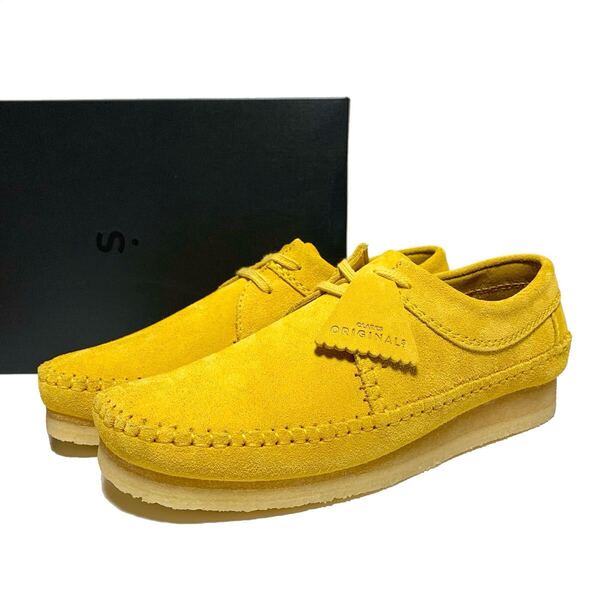 ☆未使用 CLARKS クラークス WEAVER ウィーバー スエードレザー モカシン シューズ UK8.5 革靴 ワラビー ナタリー デザートトレック