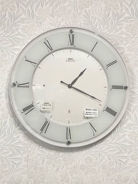 SEIKO EMBLEMセイコー エンブレム 薄型電波クロック 掛け時計 HS548W 美品!