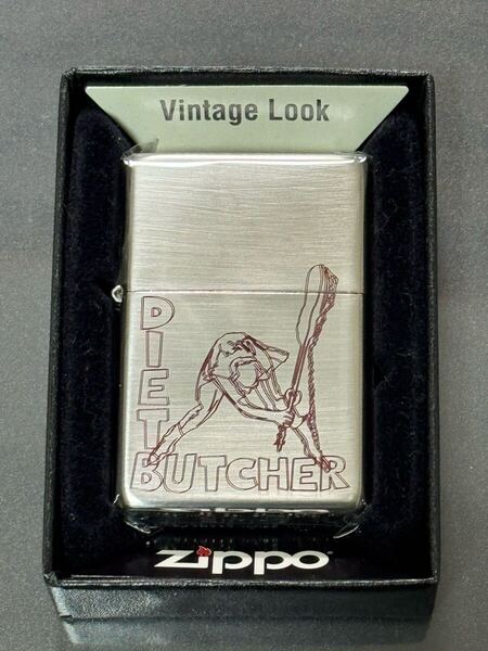 zippo Marlboro DIET BUTCHER SLIM SKIN 限定品 マルボロ 1937レプリカ 2016年製 ダイエット ブッチャー 3面加工品 ケース 保証書