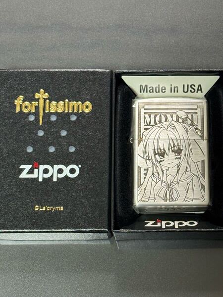 zippo fortissimo MOMIJI ff フォルテッシモ モミジ 2010年製 銀仕上げ 両面デザイン デットストック ケース 保証書