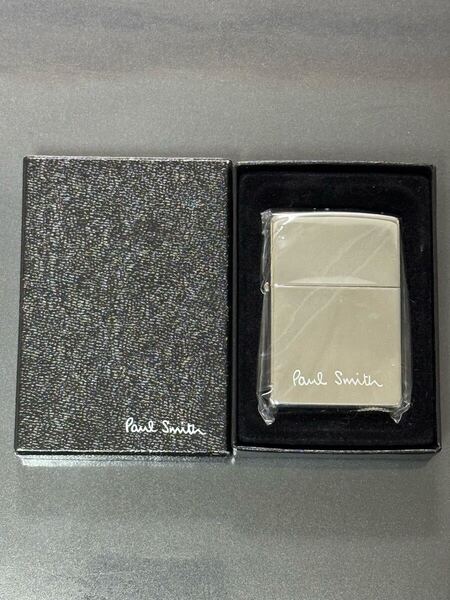 zippo ポールスミス 前面刻印 Paul Smith 2009年製 silver シルバー デットストック 専用ケース 保証書