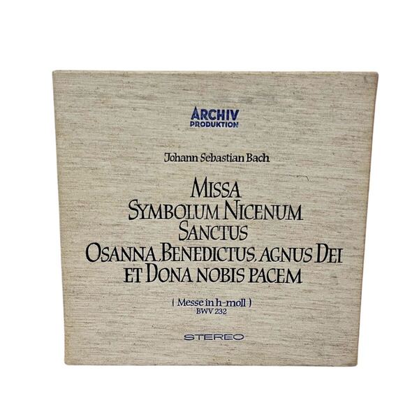 希少盤 レコード BOXセット 3枚組み 最初期 独 Archiv SAPM Alle Hersteller バッハ: ミサ曲 ロ短調 カール・リヒター