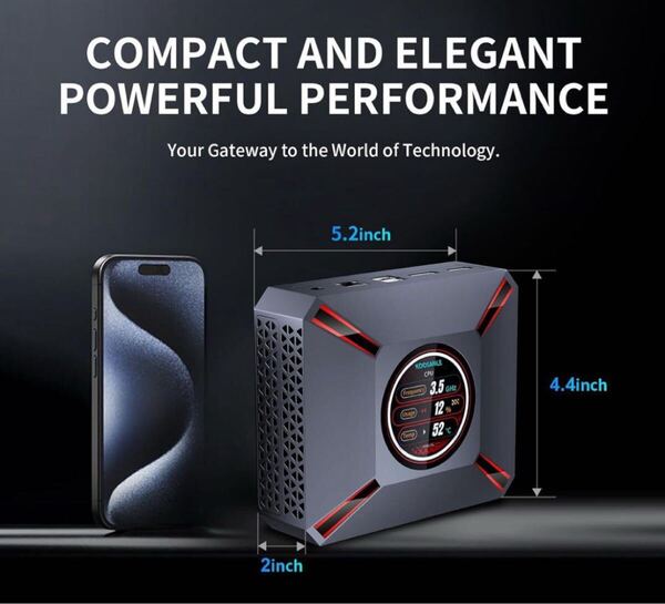 KOOSMILE ミニPC、小型pc Intel i9-12900HK(14コア20スレッド最大周波数5.0GHz32GB DDR4/1TBまたは2TB PCIe 3.0 SSD搭載ミニコンピュータ