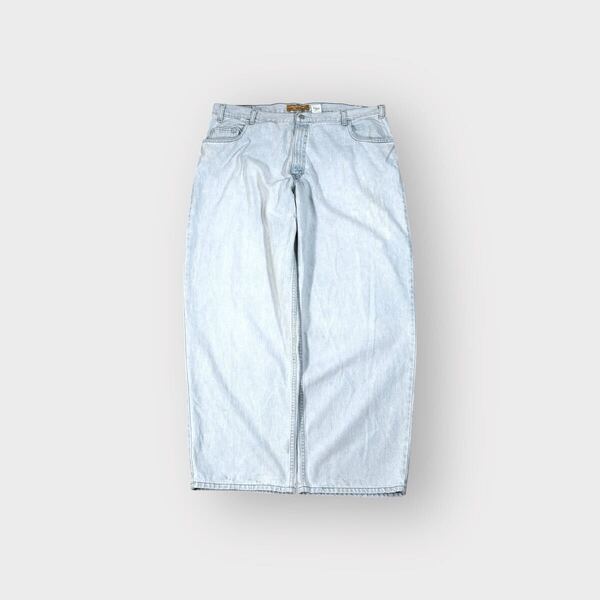 古着 00s シルバータブ バギー デニム アイスブルー 極太 w42 L32 色落ち リーバイス ワイド silver tab LEVI’S パンツ ジーンズ
