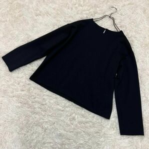 ドレスキップ 長袖トップス ボートネック M 黒 美品 レーヨン 上品