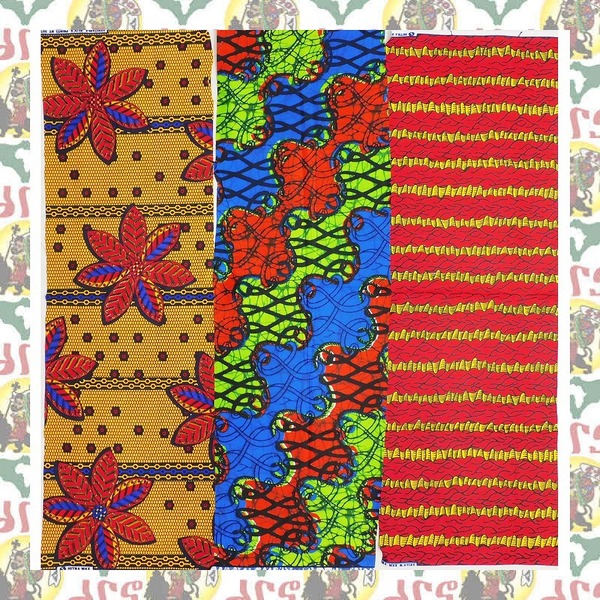 アフリカンプリント 生地 お買い得 35cm x 115cm 3柄 K71(ハギレ パッチワーク 手作りマスク 小物作成に)