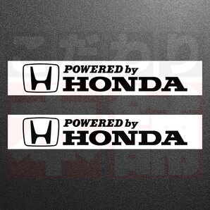 新品・未使用☆POWERED by HONDA カッティングステッカー ブラック 2枚 縦35mm×横200mm デカール|切り文字|切文字|新品|送料無料
