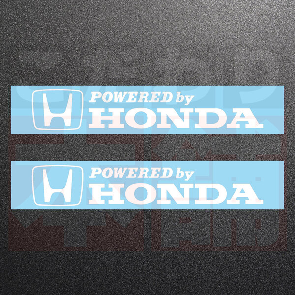 新品・未使用☆POWERED by HONDA カッティングステッカー ホワイト 2枚 縦35mm×横200mm デカール|切り文字|切文字|新品|送料無料