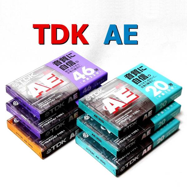 TDK カセットテープ ●送料無料 ●未開封 AE 6本 「音質に自信」 「高性能・音楽用テープ採用」 ノーマルポジション