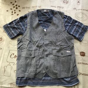 特価 新品 タグ付き トロイ TOROY ベスト Tシャツ 半袖 2点セット ボーダー柄 メンズL