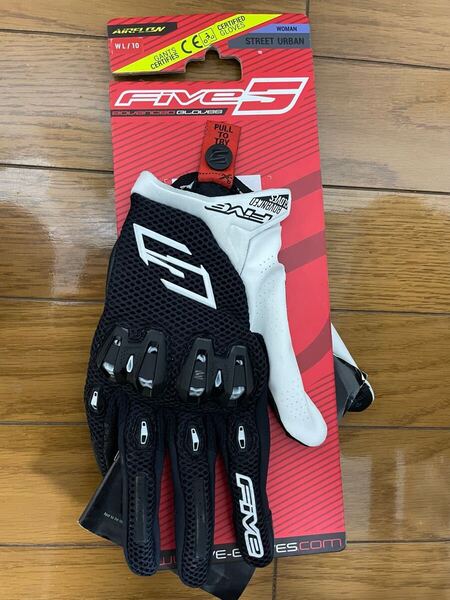 通常価格13200円 数量限定特別値下げ FIVE/5 STUNT EVO 2 AIRFLOW サイズL 黒白 プロテクター バイクグローブ 手袋 タッチスクリーン
