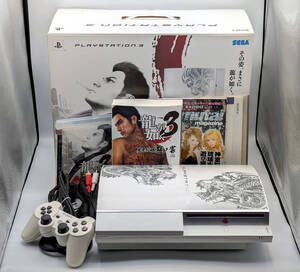 【動作確認済・初期化済】【美品】PS3本体 龍が如く3昇り龍パック+完全攻略極ノ書 ●CECHL00●80GB●付属品完備●カムタイマガジン●同梱版