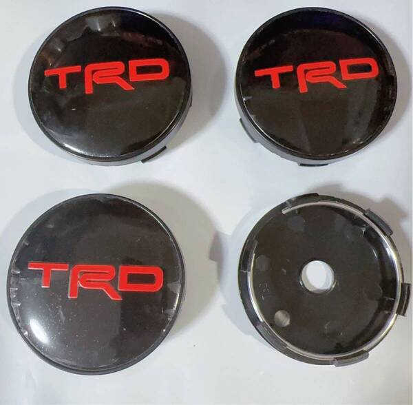 TRD ホイールセンターキャップ 60mm 赤黒