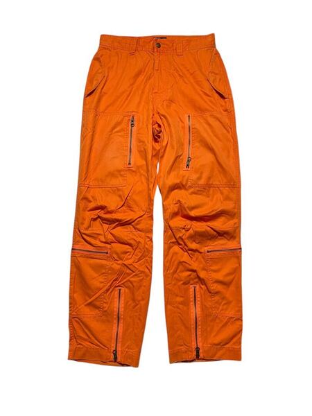 希少 90s POLO RALPH LAUREN FLIGHT フライトパンツ 32 ポロラルフローレン カーゴ オレンジ