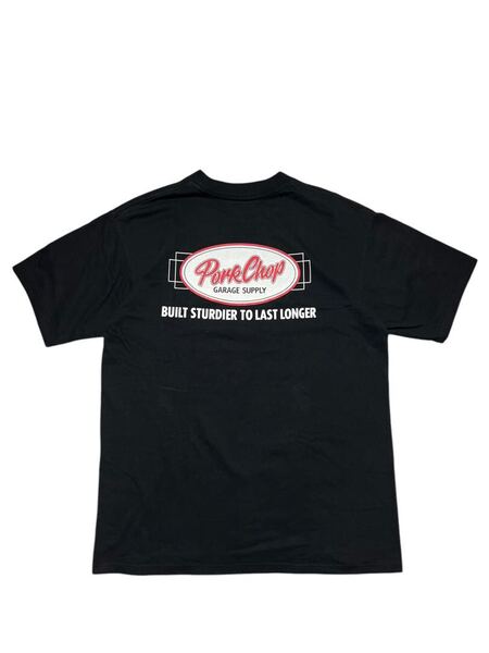 PORKCHOP GARAGE SUPPLY OVAL BUILT TEE Tシャツ ポークチョップ 黒 M