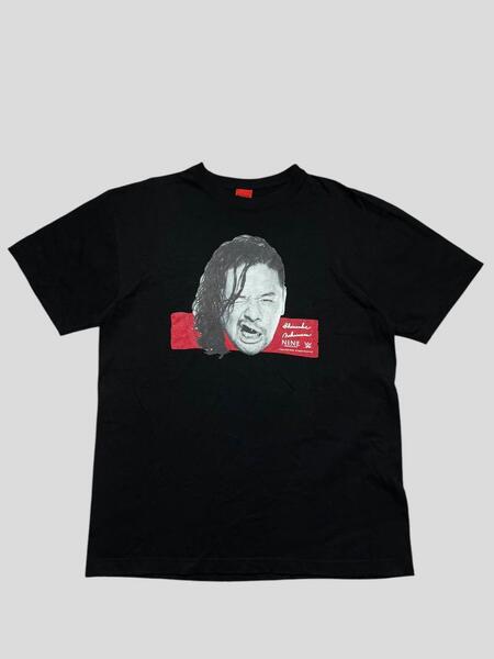 WWE 新日本プロレス中邑真輔xNINE RULAZ Tシャツ レア L ブラック