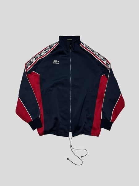 UMBRO アンブロ トラックジャケット サイドテープ 刺繍ロゴ ネイビー XL デサント