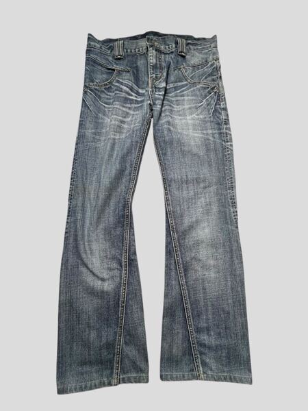 00s MICHEL KLEIN flare denim pants Y2K フレア M