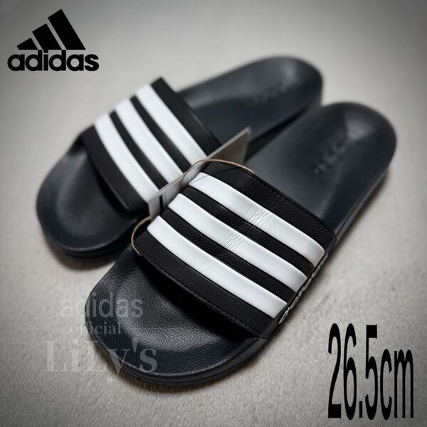 【新品未使用】adidasサンダル アディレッタ 26.5cm GZ5922 ブラック 黒 ADILETTE 3本ライン