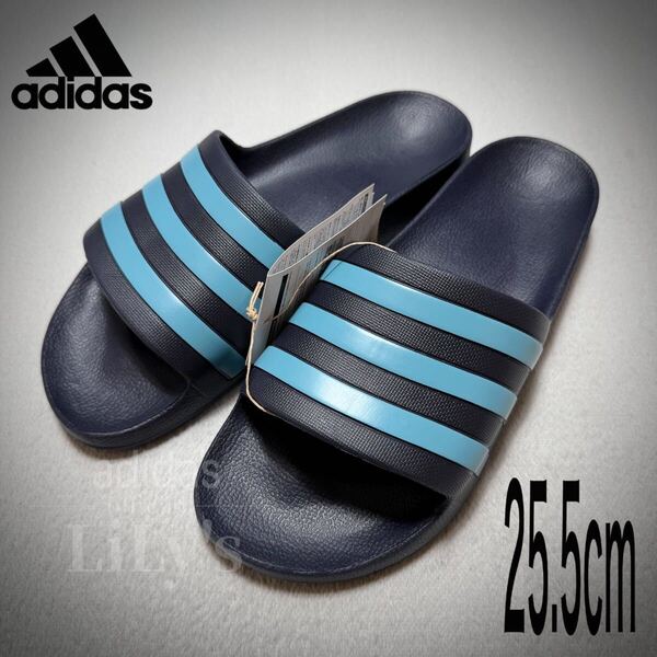 【新品未使用】adidasサンダル 青 25.5cm アディレッタ ADILETTE アディダス シャワーサンダル