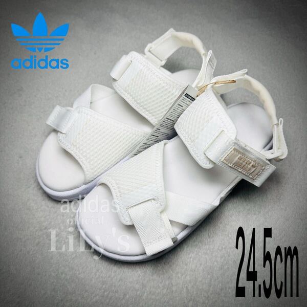 【新品未使用】adidasサンダル ホワイト 24.5cm スポサン 白 HQ4242 オリジナルス アディダス