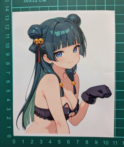 猫 コスプレ 日本の女の子 痛車 ステッカー 転写シール