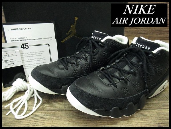 送無 美品 24SS NIKE ナイキ FN6930-001 AIR JORDAN 9 GOLF NRG P24 Barons エアジョーダン 9 ゴルフ バロンズ シューズ スパイク 黒 27.0