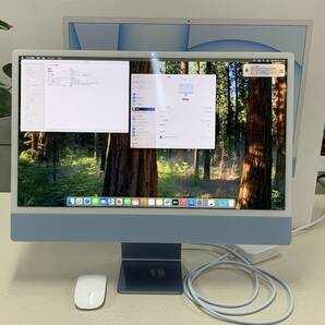 ★美品 iMac 24インチ 4.5K Retina M1チップ 16GB 1TB 8コア CTOモデル ブルー Apple 2021年 中古 新古品 BP5471