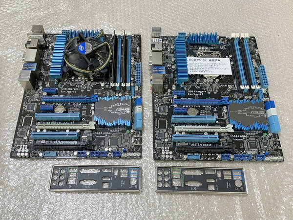 ASUS P8Z77-V PRO 2枚 Intel Core i7-3770K 3.50GHz 16GBメモリ付き 動作確認済