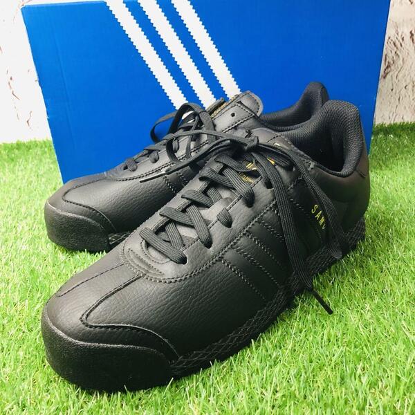 【新品・箱付き】adidas SAMOA レザー 本革 厚底 黒 25.5