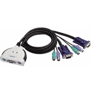 【中古】 エレコム KVMスイッチ PS/2KVMスイッチ 2台 KVM-KP2N