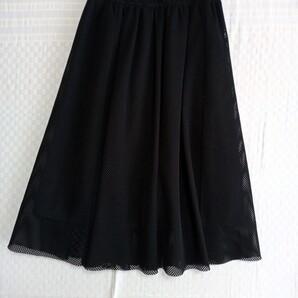 12088 ★★ MARIED'OR 日本製 メッシュスカート 黒