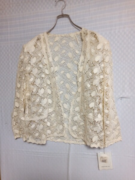 12354 ★★ ラジュエル レース編み チューリップデザイン カーディガン 新品 定価45000円