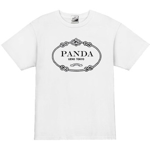 【パロディ白L】5ozPANDATシャツ面白いおもしろうけるプレゼント