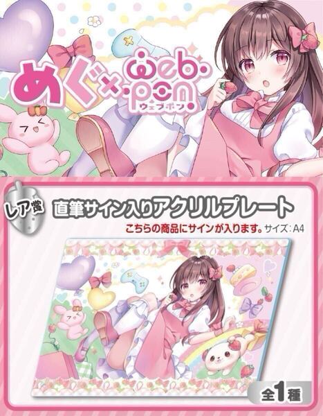 めぐちゃんねる 直筆 サイン コミケ hololive ホロライブ にじさんじ ぶいすぽ vtuber 誕生日記念 ストグラ アクリルスタンド 抱き枕 同人