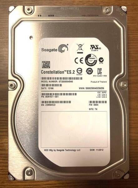 【状態◎】Seagate シーゲート Constellation ES.2シリーズ ST32000645NS 3.5インチ HDD 2TB(エンタープライズ向けHDD)