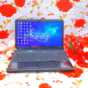 ブルーレイ★最新Win11★パープルVAIO★新品SSD256G★メモリ8G/新品マウスサービス Bluetooth Webカメラ