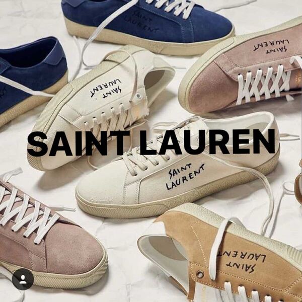 SAINT LAURENサンローランパリ レザー スニーカー イタリア製 牛革レザー コート クラシック 23㎝
