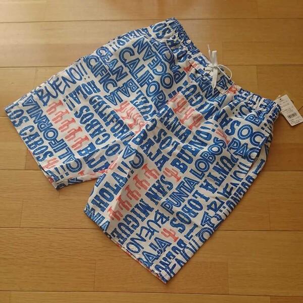 新品 OP メンズ サポーター付き サーフパンツ XL ブルー 水着