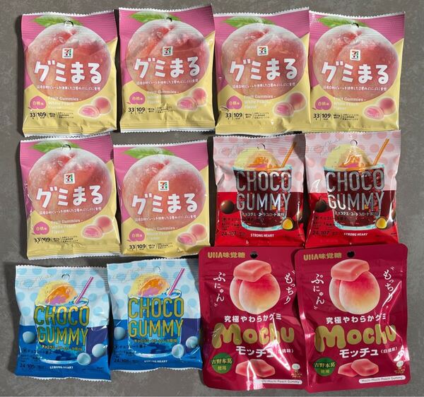 セブンイレブン限定 グミまる 、チョコグミ、モッチュ 計12個まとめ売り