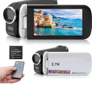 ビデオカメラ デジタル 48MP YouTube Vloggingカメラ HDMI出力 2.7K16倍デジタルズーム