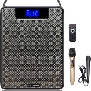 カラオケセット スピーカー 業務用 2022 テレビ接続【最大出力170W】 Bluetooth 8インチ拡声器 携帯用マイク付