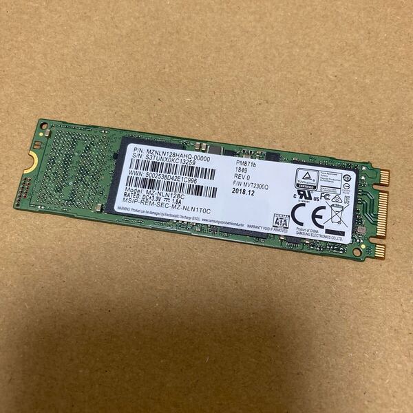 3327 SAMSUNG SATA M2 M.2 サムスン Samsung SSD 2280 128GB