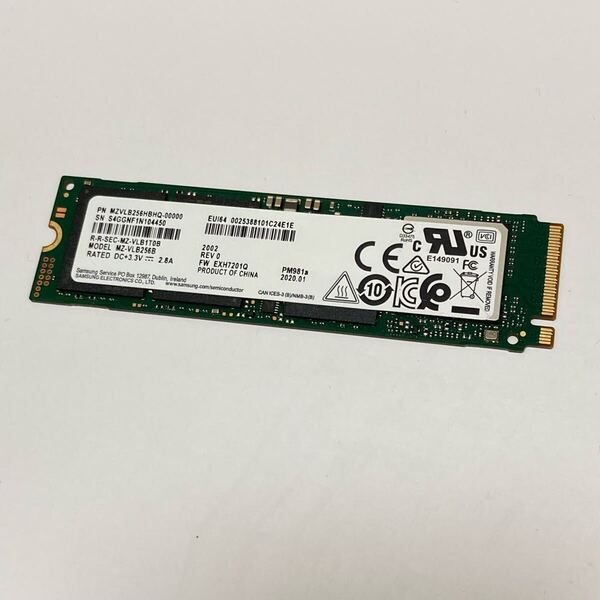 105 SAMSUNG NVMe SSD M2 M.2 256GB 2280