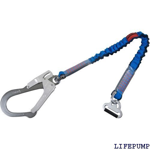 藤井電工 新規格 胴ベルト型2丁掛け用補助ロープ ノビロン ツヨロン 墜落制止用器具 安全帯 1100mm 17574