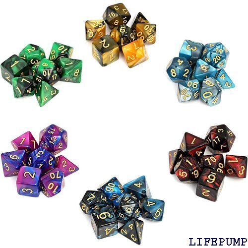 GWHOLE サイコロ 多面体 ダイス アクリル 6色 クトゥルフ 神話TRPG カードゲーム 知育 教育などに 17626